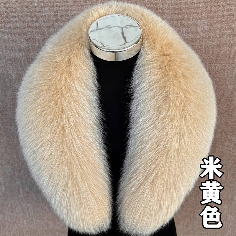 Real Fox Fur Collar Women Winter Thickened Fur Collar Scarf Collars Wraps Neck Warmer Fur Scarves Shawl Luxury Fluffy Fur Shawl