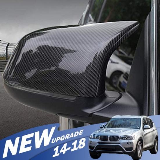 For BMW X5 F15 X6 F16 28i 35i 14-18 Carbon Fiber M Style Side Mirror Cover Caps