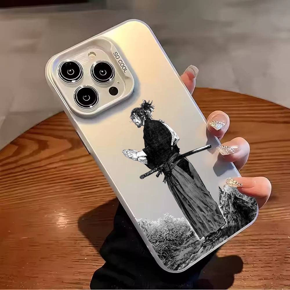 

Vagabond M-Miyamoto Musashis Phone Case For iPhone 17 16 15 14 13 12 11 Pro Max Plus Silver candy Matte Cover iPhone15plus