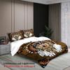 3pcs Brown Wolf Bedding Sets Comforter Not Included 3D Printed Dream Catcher Gifts For Teen Boys Bedroom Soft Duvet Cover