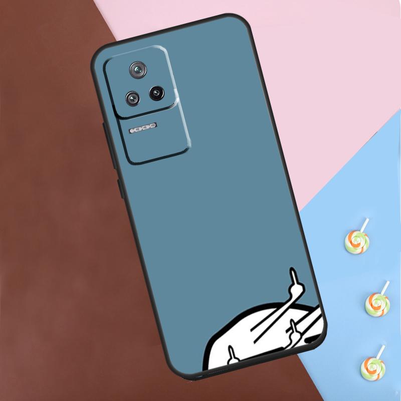 Funny Man Middle Finger Case For Xiaomi 13 14 13T Pro 11T 12T 12 Lite POCO X6 Pro X3 X4 X5 M6 Pro M5s F3 F5 Cover