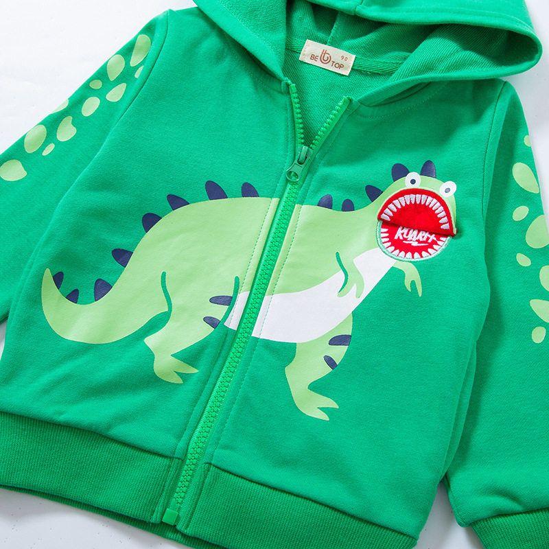 Three-Dimensional Dinosaur Hoodie Sweater Cotton Terry Children's Clothing