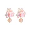 Resin Flower Tassel Drop Earrings Sweet Cute 1 Pair Non-irritating Ear Jewelry for Girls Beach Travel Daily Outfits