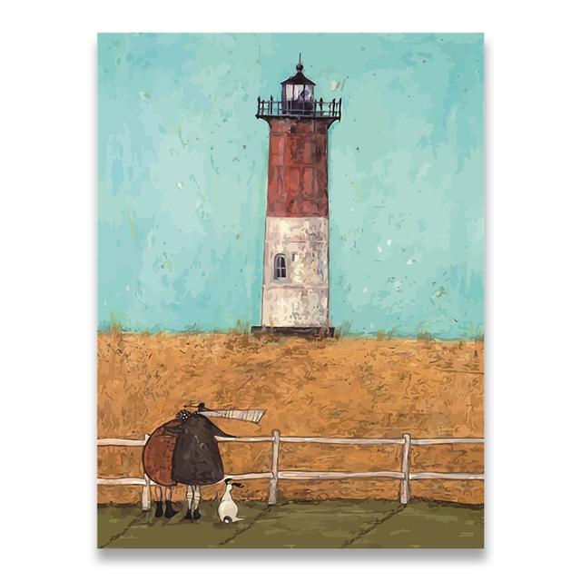 

Винтажные скандинавские абстрактные пейзажи на холсте настенные картины мультяшные собаки постеры и принты фотографии детская спальня домашний декор 30x40cm No Framed