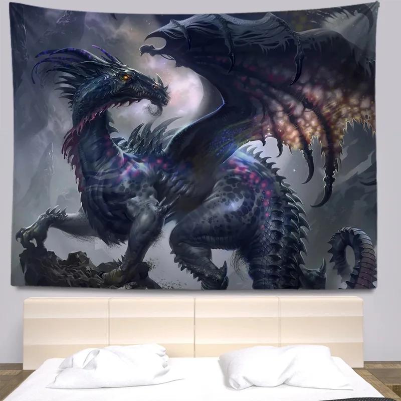 Fierce Dragon Hanging Cloth Office Living Room Tapestry Home Wall Decoration Tapestry