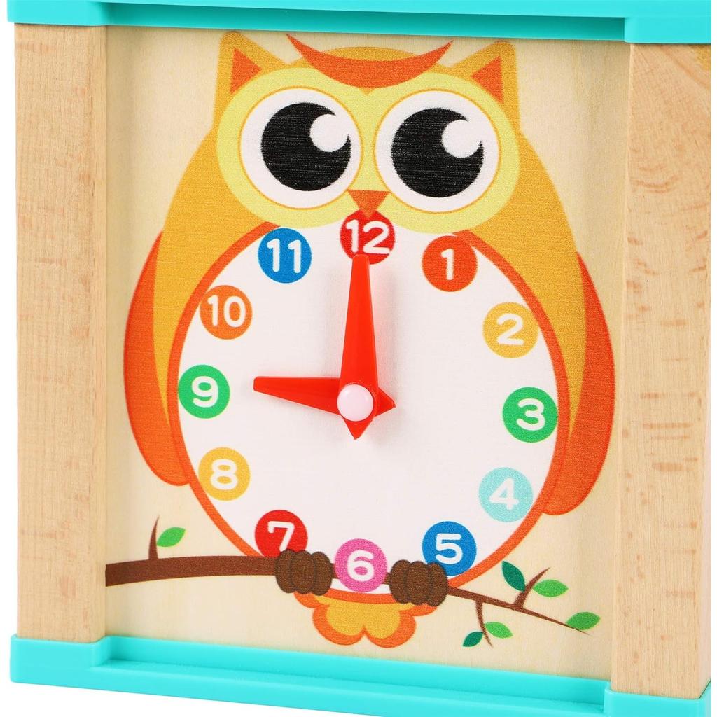 Toys of Wood Oxford Wooden Activity Cube, Motor Skills Cube, Wooden Labyrinth Toy, Loop with Beads, for Babies, Large