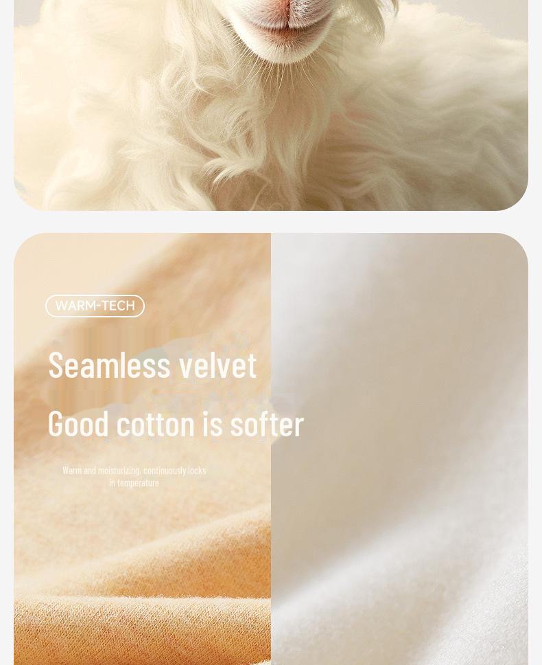 Women's Wool Silk Velvet-Lined Leggings: Seamless, Warm, Autumn/Winter Pants with German Velvet and Heating Technology.