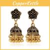 Indian Jhumka Earrings With Vintage Alloy Filigree For Women Fashion Accessories