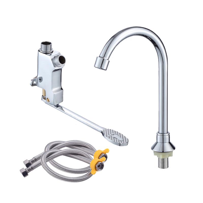 Jednouchwytowa bateria umywalkowa z pedałem nożnym, zimna woda