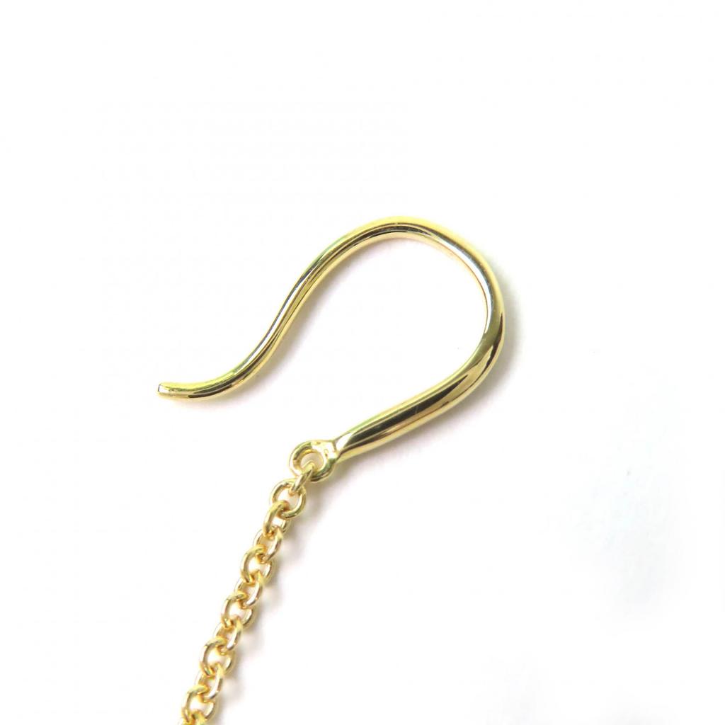 Excellent TIFFANY&Co. Pierce Hardware Ball Pierce Hook for both ears 750(YG)  Used