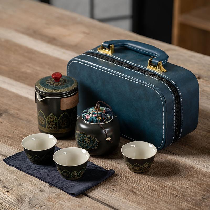 Travel Tea Set, Convenient Kung Fu Tea Set Set, Outdoor Kuaike Cup, Holiday Company Business Gift