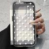 ins transparent white polka dots for iPhone17ProMax mobile phone protective case 16 simple 15Pro niche 14