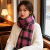 New British Style Plaid Scarf Women's Winter Thickened Shawl Early Autumn Versatile Atmosphere Warm Scarf Looking Thin