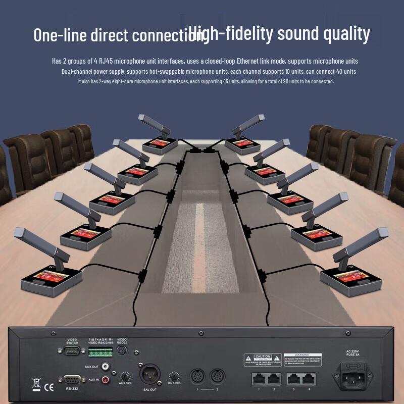 Huidu SD-8920 Professional Wired Digital Conference Microphone System (CN version)