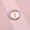 Trendy Geometric Pink Cartoon Brooch With Letter Certification And Fun Motif Peanut