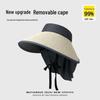 Women's Anti-UV Sun Hat: Large Brim, Cycling-Ready, Open Top, Neck Protection