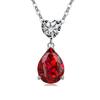 Jewelry Temperament Warm Sun Water Drop Necklace Ice Flower Cut Zirconium Platinum Plated 925 Silver Pendant Necklace