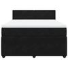 Maison Exclusive - Sommier à lattes de lit avec matelas Noir 140x190 cm Velours