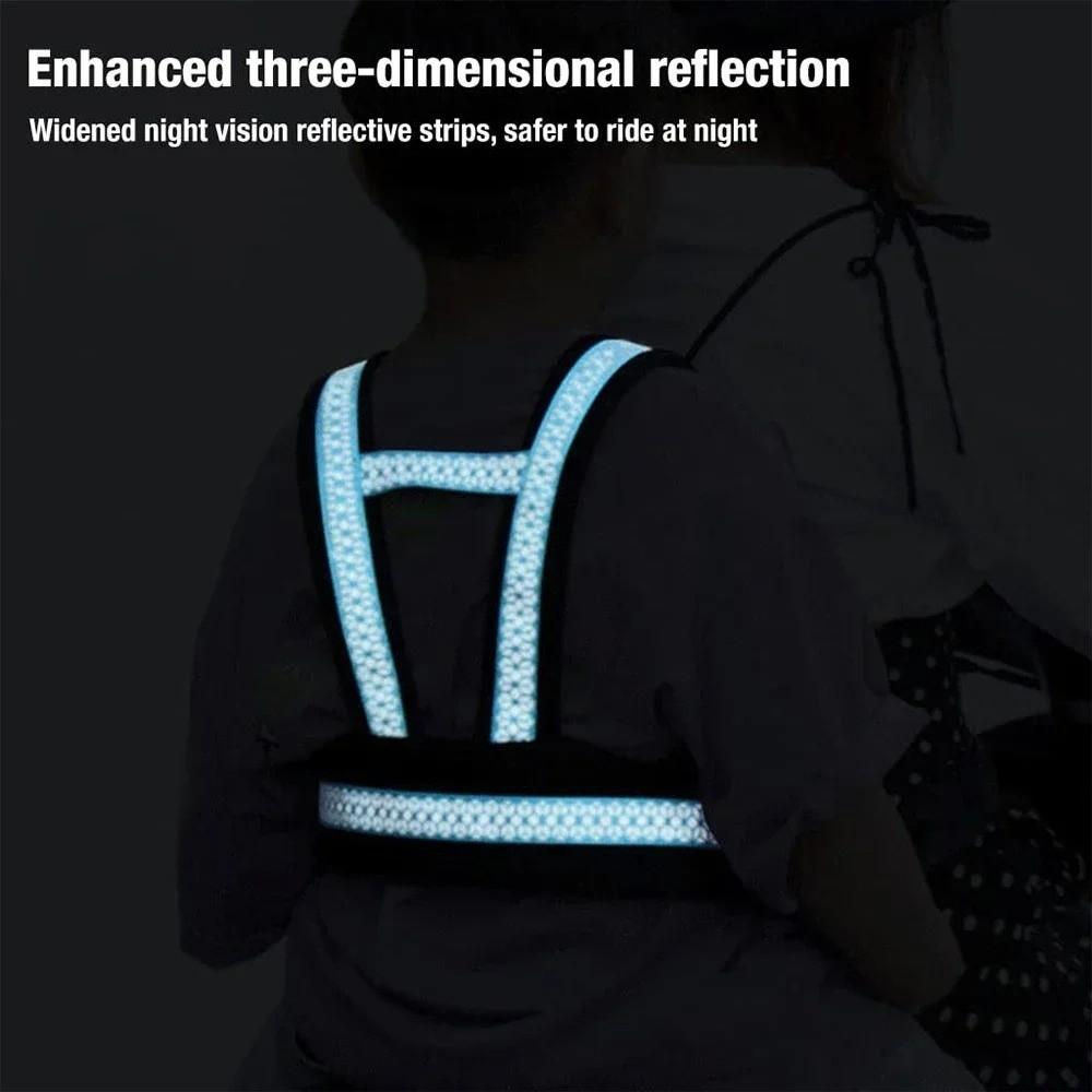 Two Handles Motorcycle Safety Belt Reflective Design Protection Strap Kids Safety Belt  for Kids