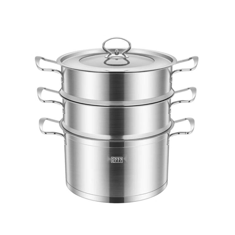 BENS 26cm Edelstahl 3-Lagen Dampfgarer Suppentopf