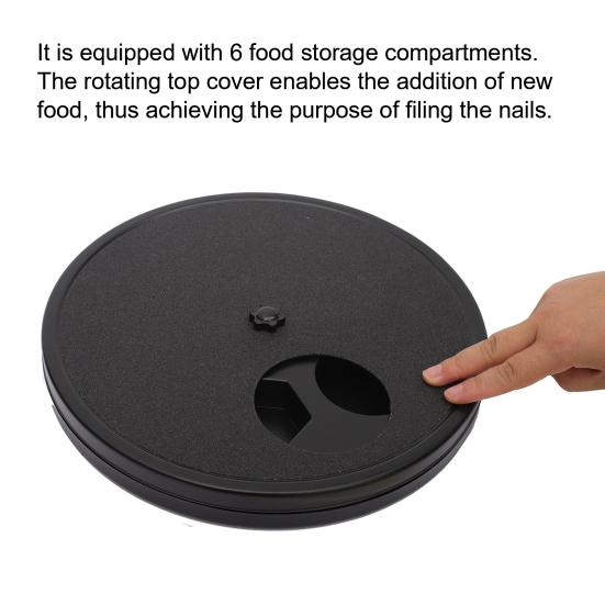 Dog Slow Feeder Nail File Pet Feeder with Fun Interactive Rotatable Cover Treat Dispenser Toy