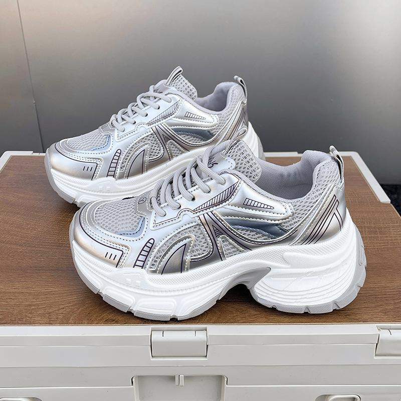 

Skinny dad shoes children s 2025 spring and summer new small thick-soled heightened mesh breathable casual sports shoes 40