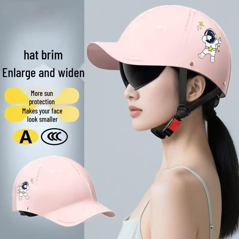 3C Certified Universal Electric Bicycle & Motorcycle Helmet for Men & Women – All-Season Sun Protection Half Helmet