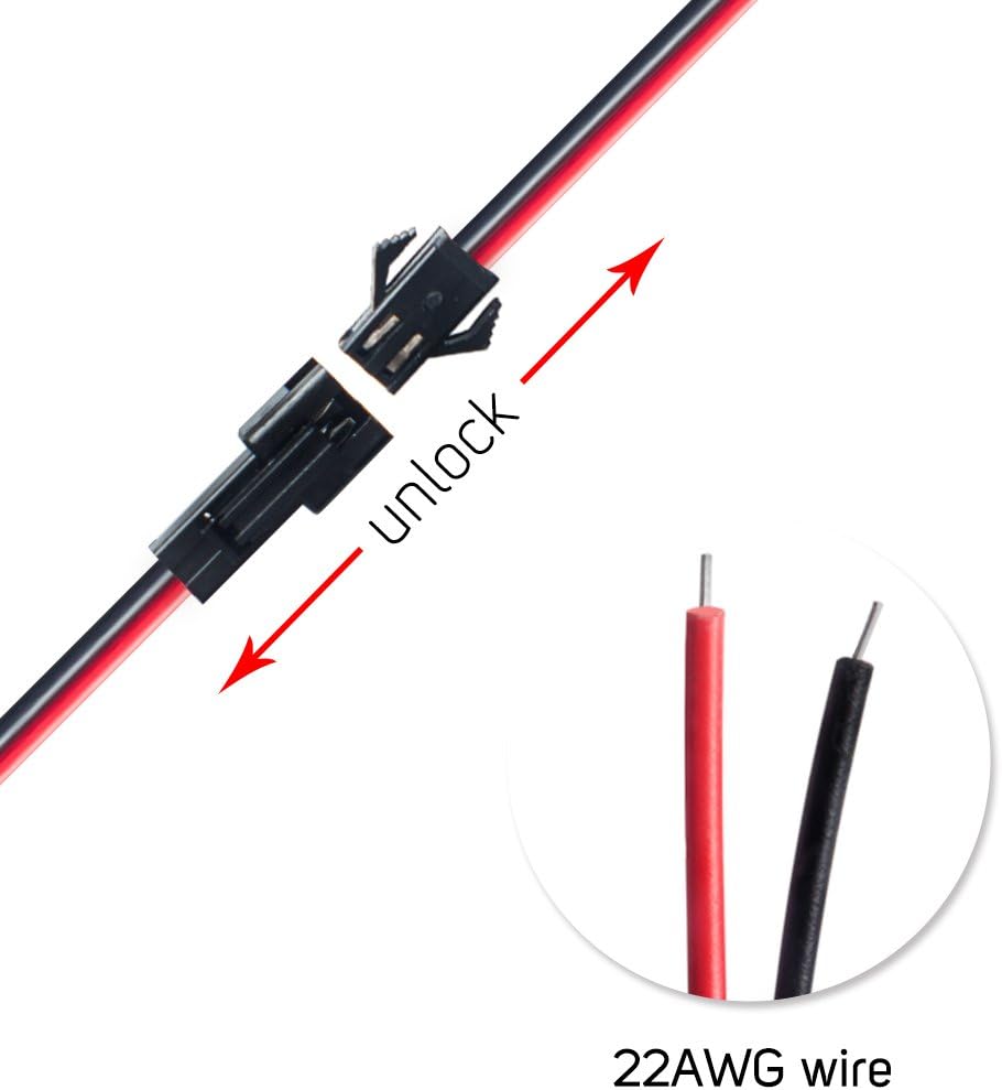 10 Paare 2/3/4/5pin SM JST 15cm Kabel Buchse/Stecker für LED Streifen RGB 5050 3528 WS2801 APA02 WS2815 WS2813