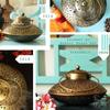 Antik Degchi Dhoop Dani Pot - Vintage & Heritage Decor Røkelse Dhoop Holder (Jern, Rund, Antikk Ferdig Gylden)