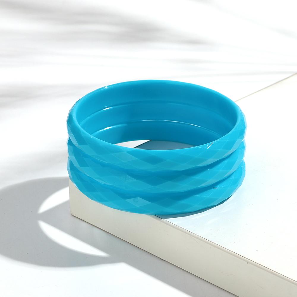 

3 шт. Неоновые Акриловые Круглые Браслеты-Манжеты для Женщин Модные Тонкие Круглые Наслаиваемые Браслеты Модный Набор Украшений Подарок синий