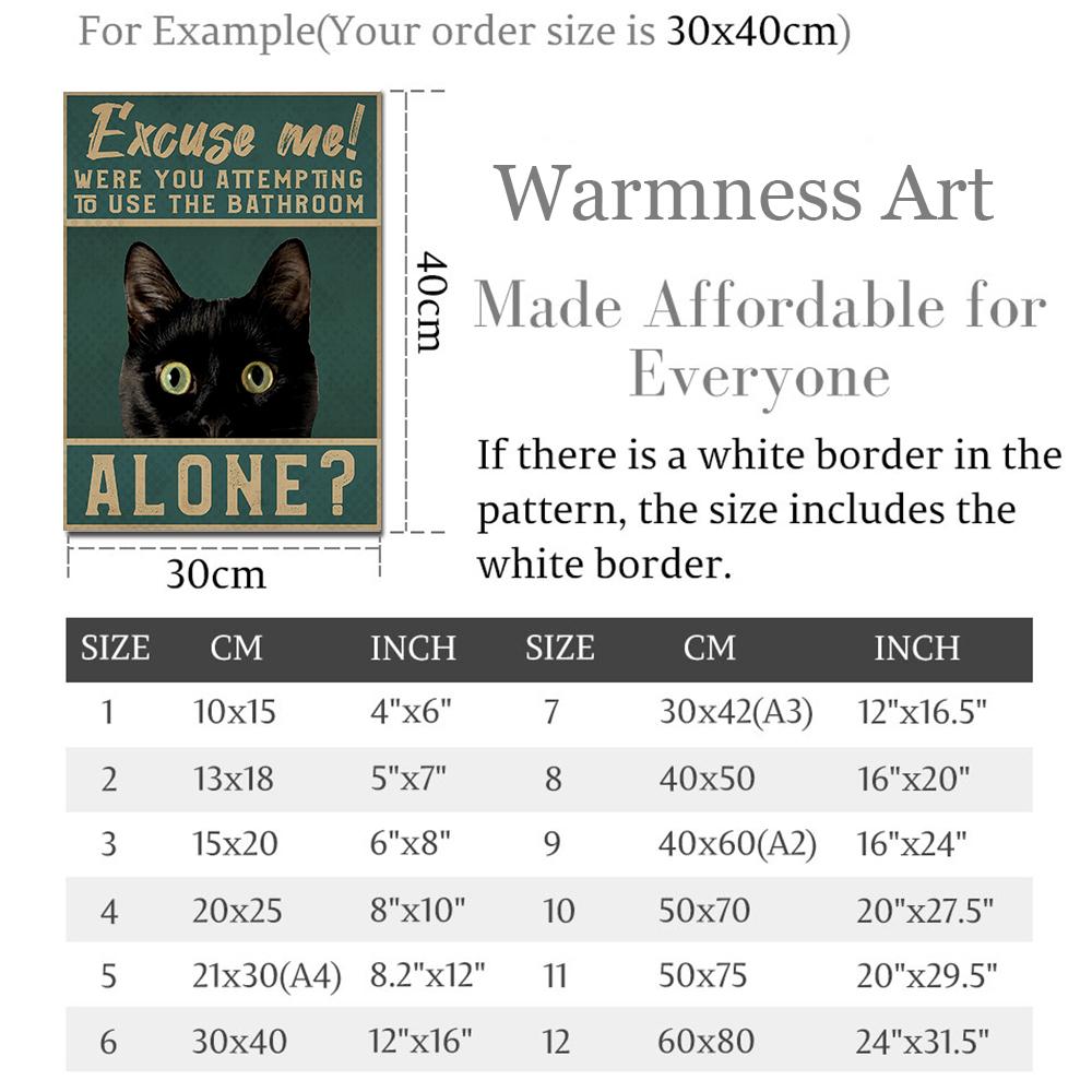 Mental Funny Black Cat Vintage Poster Funny Bathroom Canvas Painting Women Bath Prints Wall Art Pictures for Restroom Home Decor
