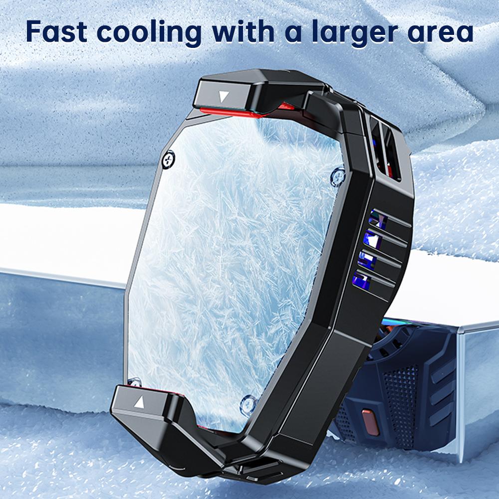 X119RGB Magnetic Back Clip Radiator Live Game Cooling Semiconductor Digital Display Mobile Radiator Cooling Mobile Fan