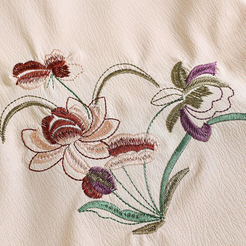 Casual Pants Summer Embroidered Thin High Waisted Loose and Fashionable New Pants