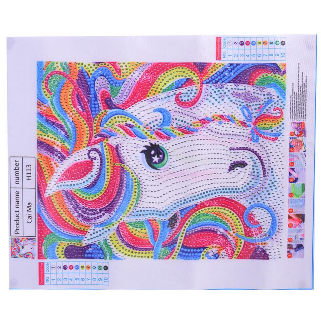 Coloured Horse Diamond Painting Frameless Decorative DIY Diamond Painting 30x25cm