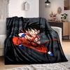 1 vnt. Dragon Ball Z, Goku pledas Minkštas šiltas visų sezonų užtiesalas sofai, lovai, automobiliui, biurui Ryškus spalvingas dizainas, patvarus ir jaukus dovanų