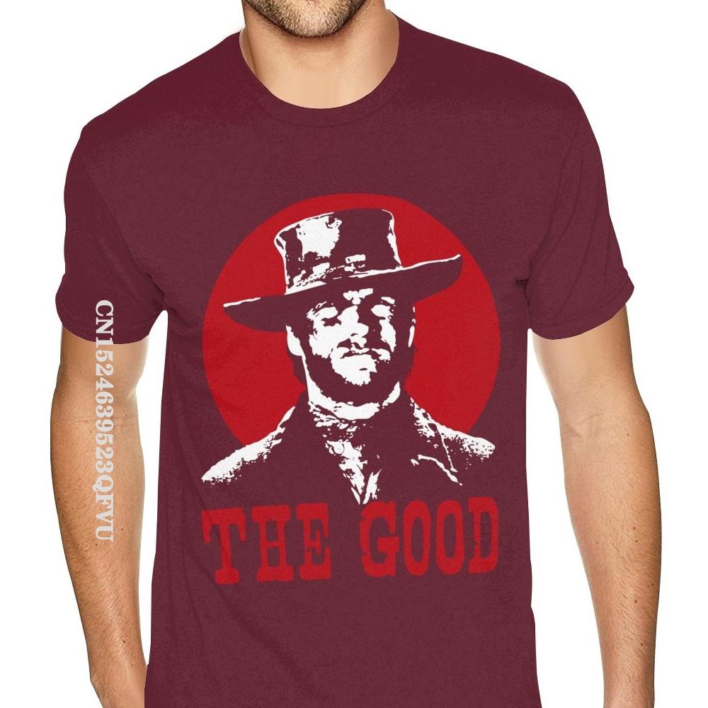 Geometric The Good The Bad And The Ugly Clint Eastwood Tee Shirts Tshirt Man Graphic Black Tees Shirt