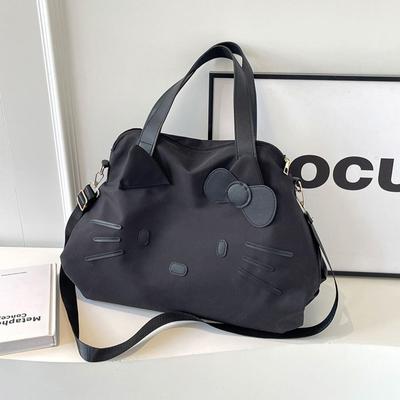 Women's Tote Bag with Cat Design Large Capacity Casual Shoulder Bag  Travel Handbag with Trolley Sleeve