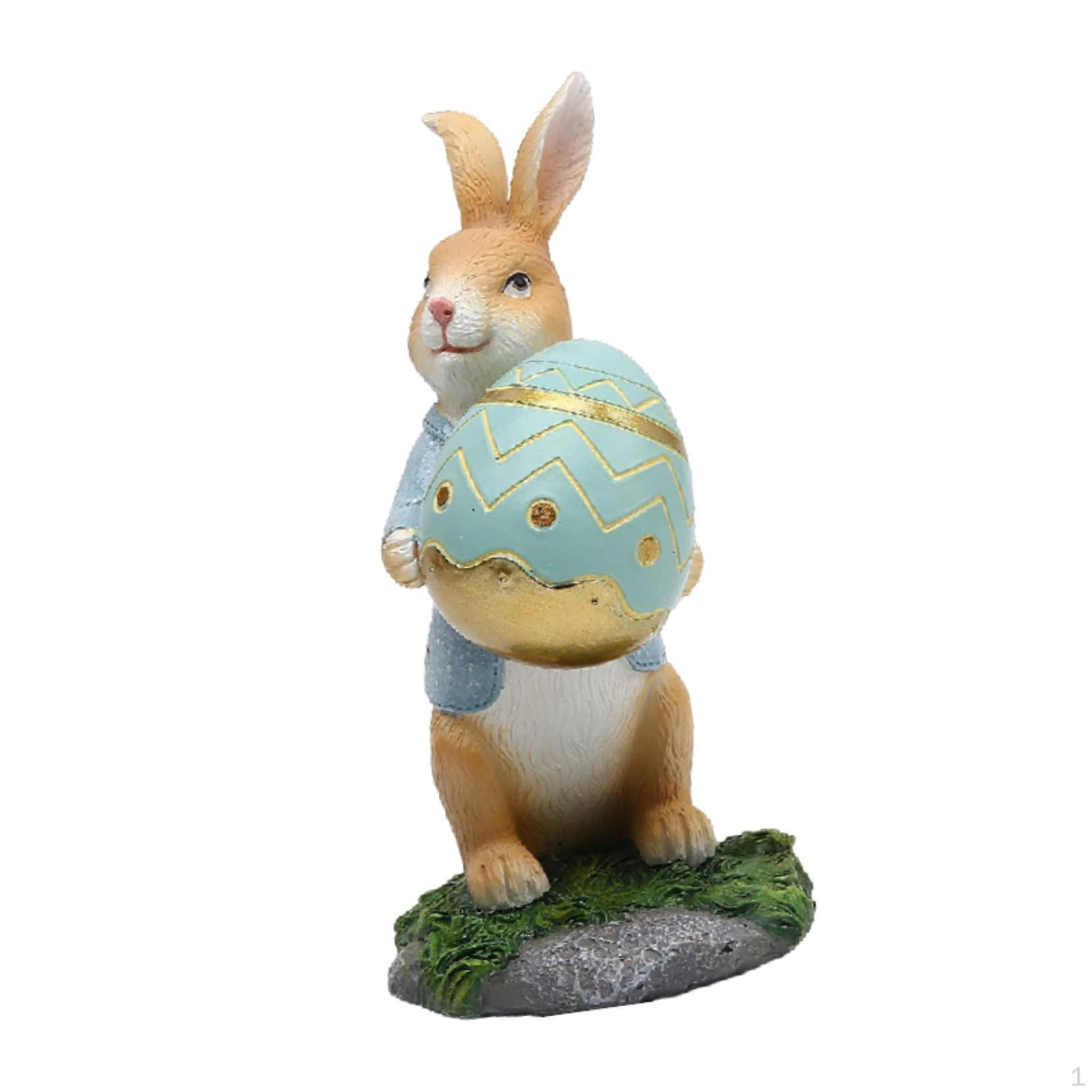 

Garden Ornament, Easter Decoration, Animal Sculpture, Ornament. Hold Egg