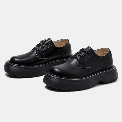 Scarpe Eleganti Casual Vintage con Suola Spessa in Vera Pelle da Uomo con Plateau Rialzato Giappone Harajuku Coreano Streetwear Scarpe Moda Uomo