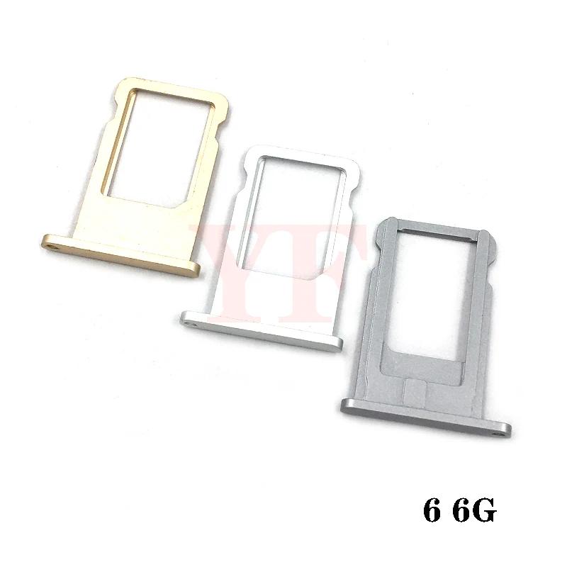 100pcs Sim Tray Holder For Iphone 6 6S 7 8 Plus X XS Max 11 12 Pro Mini SIM Card Tray Slot Holder Adapter Socket Repair Parts