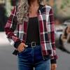 2025 Women's Plaid Zipper Baseball Jacket for Autumn/Winter