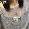 Science and Technology Sense Big Five-pointed Star Design Y2k Sweet and Cool Niche Pendant Necklace Ins Wind Retro Old