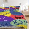 3pcs Colorful Faces Bedding Set, Breathable and Soft, Suitable for All Seasons, Ideal for Home Use, Suitable for Bedroom Decor yy250821226
