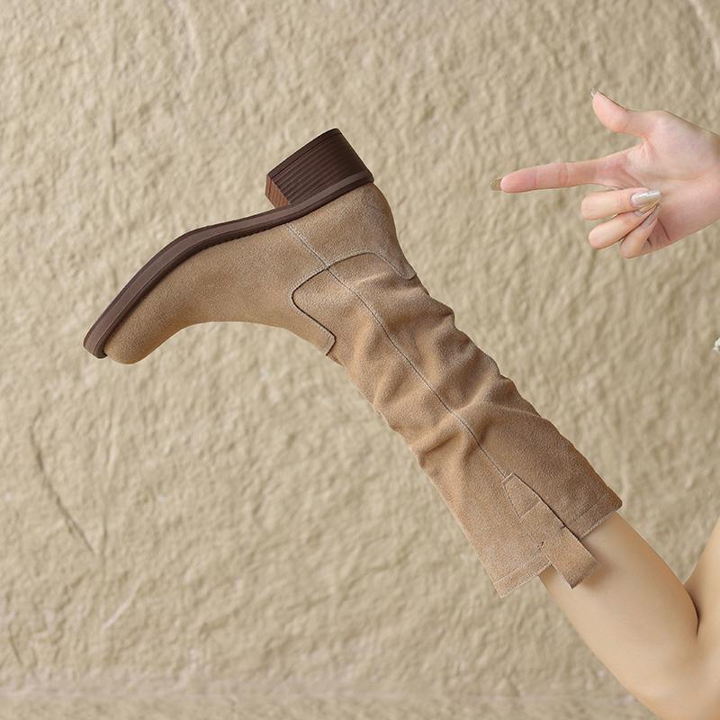 Krazing Pot Cow Suede Nubuck Осенне-зимние туфли на среднем каблуке Ботинки Chelsea — фото 13