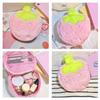 Kawaii Strawberry Plush Makeup Bag Large Capacity Travel Toiletry Organizer Cute Aesthetic Cosmetic Pouch Storage Case Women