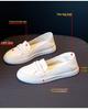 2024 Women's All-Leather White Slip-On Flats - Spring & Autumn Casual Maternity Shoes