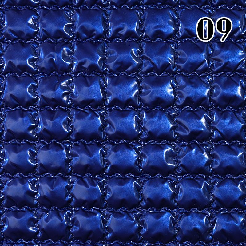 Waterproof PU Polyester Quilting Fabric Shiny Embossing Cotton-padded Fabric For Sewing Jacket Bags Furniture Upholstery