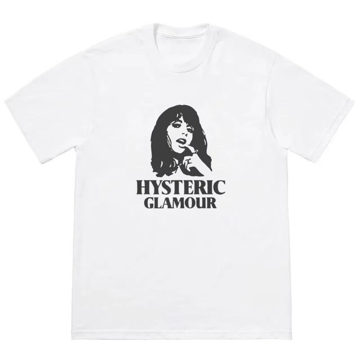

Высококачественная трендовая женская одежда с коротким рукавом Hysteric Glamour Американская ретро футболка Уличная культура Бренд Tide Футболка Ниша S чёрный