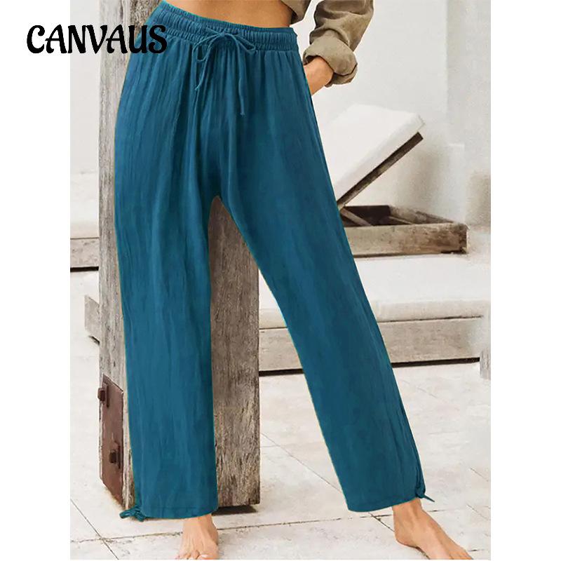 Pantaloni da donna Pantaloni casual estivi Pantaloni da donna tinta unita Pantaloni da casa