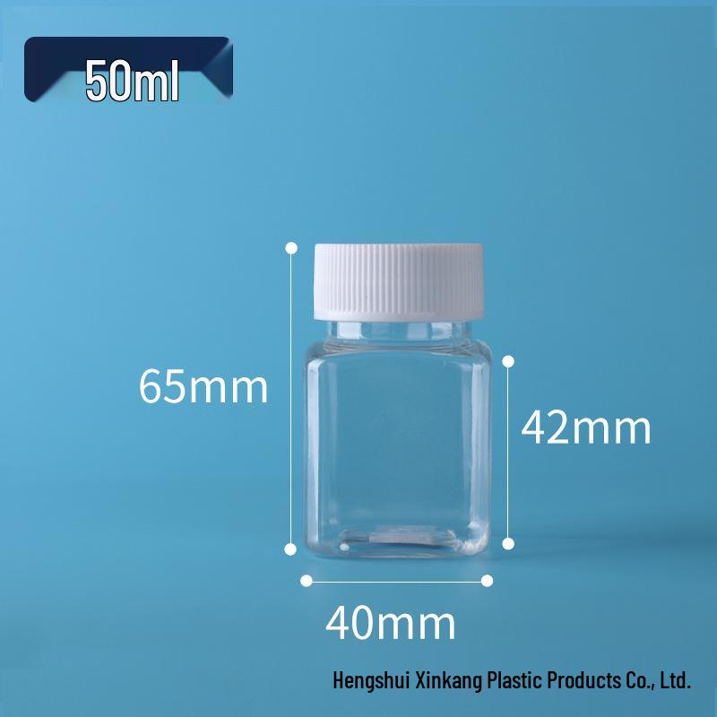 In Stock 30ml Transparent Wide-Mouth PET Plastic Bottle for Liquids or Solids